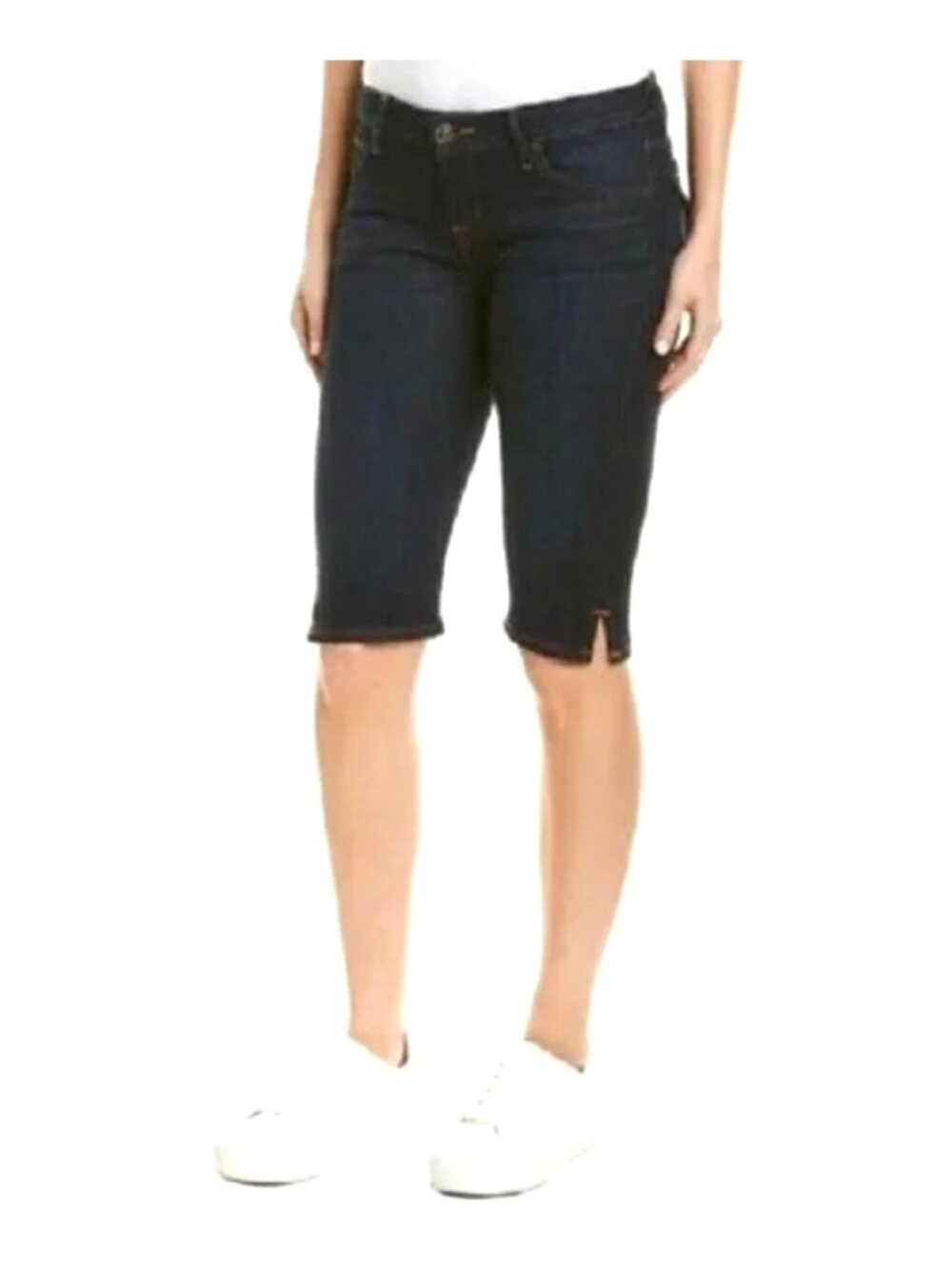 Hudson Jeans Viceroy Bermuda Knee Denim‎ Shorts Size 28 Slits Stretch Summer